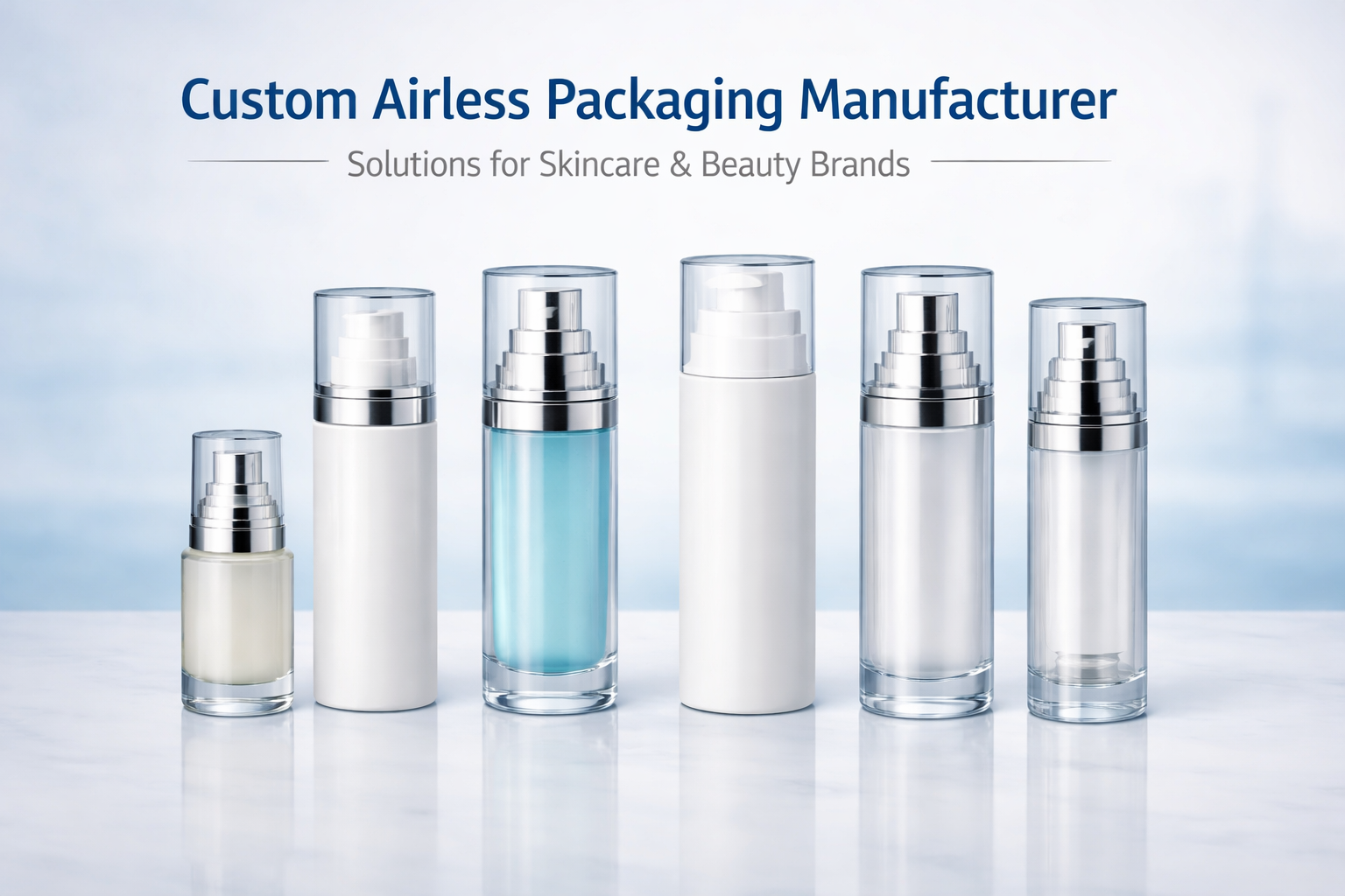 custom airless bottles manufacturer for skincare packaging