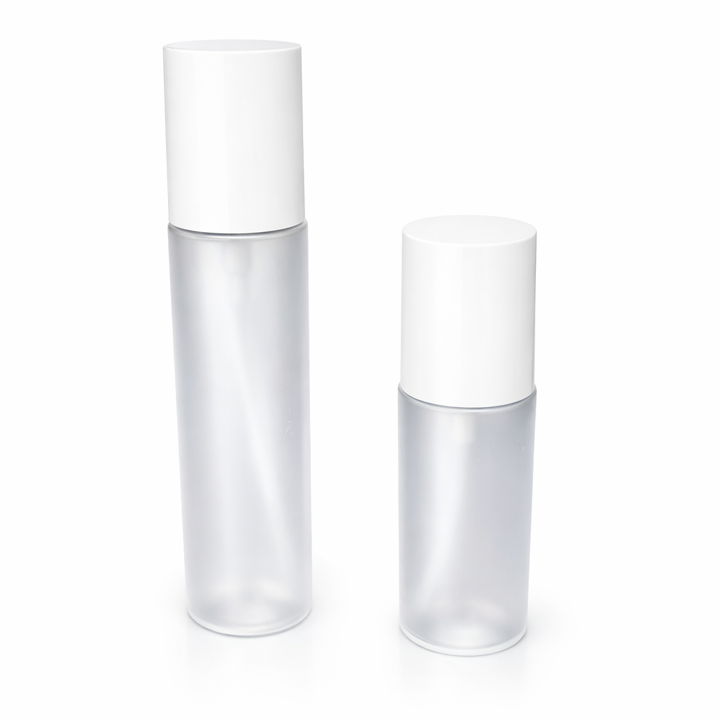 80/100/120ml Frosted Spray Bottle Round Plastic Bottle PET Cosmetic Setting Spray Bottle HPPBS002