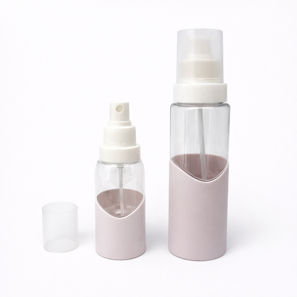 60/80/100/120ml Plastic Spray Bottle Toner Bottle With Spray Pump Cosmetic Empty Bottle HPPBS001