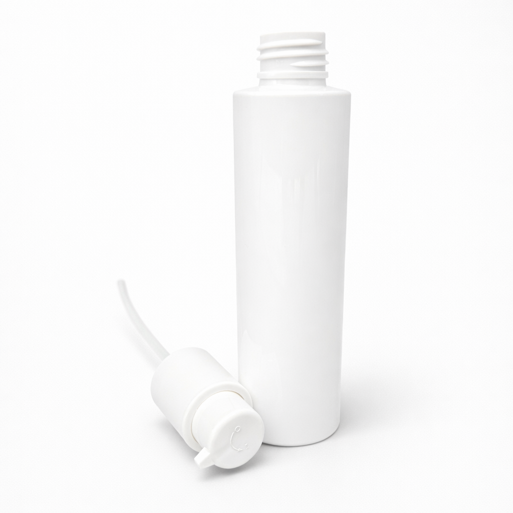 80/100/120ml White Lotion Bottle Plastic Essence Bottle PET Cosmetic Flat Shoulder Bottle HPPBL006