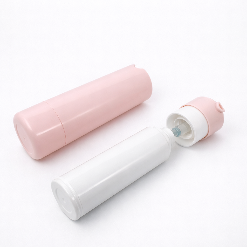 30/50ml Plastic Vacuum Lotion Bottle Liquid Foundation Bottle With Replaceable Inner Bottle Rotatable Essence Bottle HPPBA001 